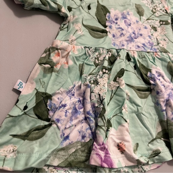 🌸NWT Posh Peanut Erin Short Sleeve Peplum Top & Bloomer Set size 3-6 months - Picture 10 of 11
